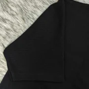 Premium Rib Fabric Drop Shoulder-Black - Image 3