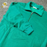 Premium Half Zipper Polo Shirt-Green - Image 2